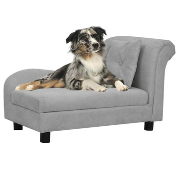 Canapé Pour Chien Avec Oreiller 83X44X44 Cm Peluche