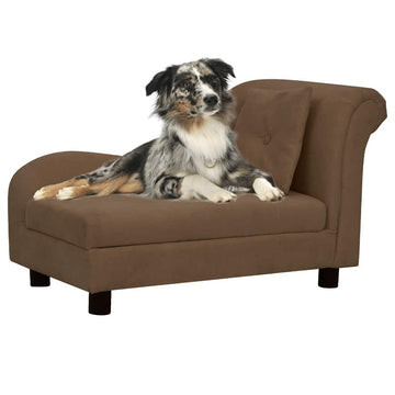Canapé Pour Chien Avec Oreiller 83X44X44 Cm Peluche