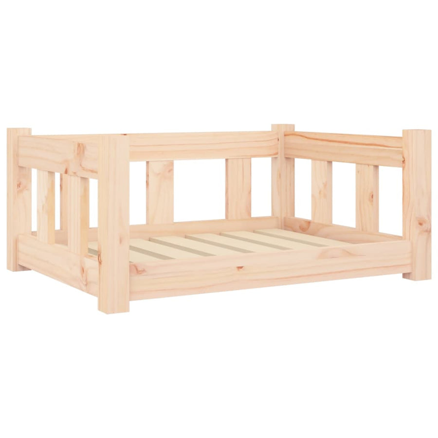 Lit Pour Chien 65,5X50,5X28 Cm Bois De Pin Solide