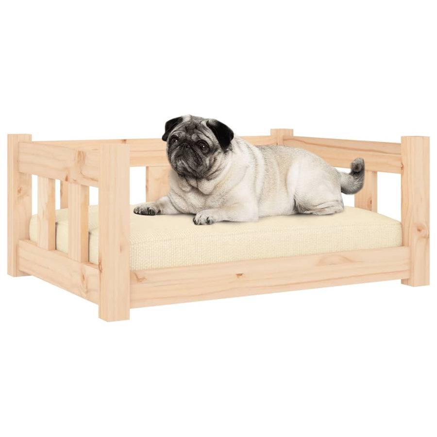 Lit Pour Chien 65,5X50,5X28 Cm Bois De Pin Solide
