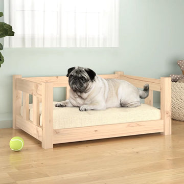 Lit Pour Chien 65,5X50,5X28 Cm Bois De Pin Solide