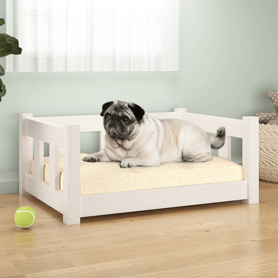 Lit Pour Chien 65,5X50,5X28 Cm Bois De Pin Solide