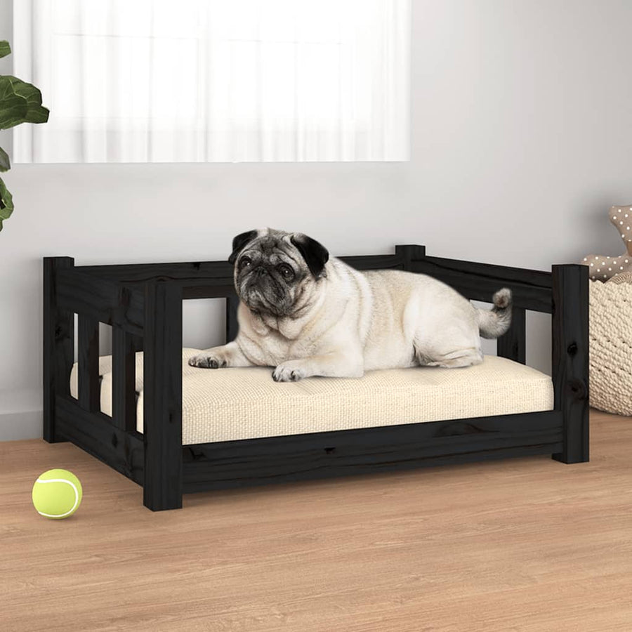 Lit Pour Chien 65,5X50,5X28 Cm Bois De Pin Solide