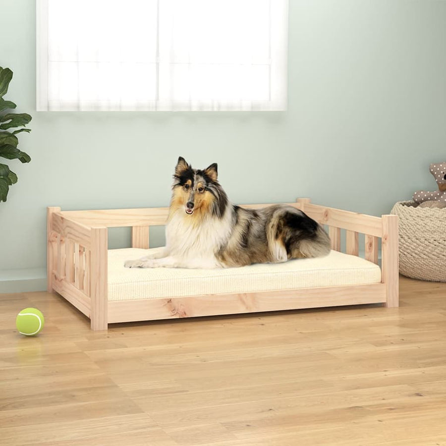 Lit Pour Chien 65,5X50,5X28 Cm Bois De Pin Solide