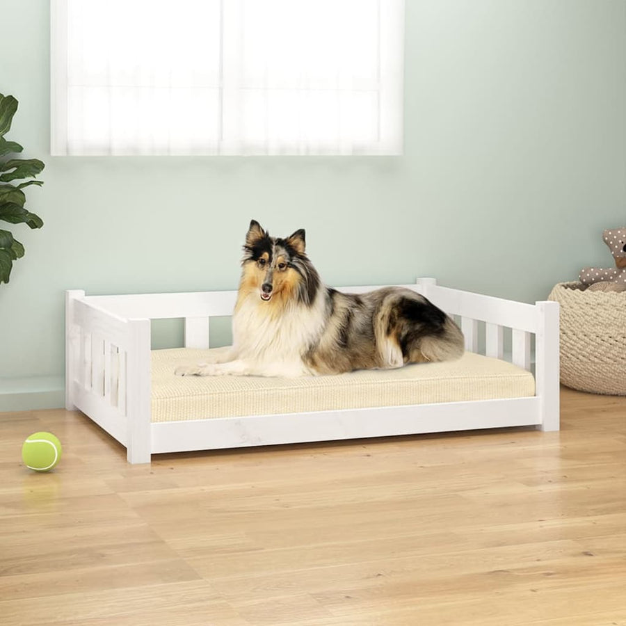 Lit Pour Chien 65,5X50,5X28 Cm Bois De Pin Solide