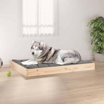 Lit Pour Chien 101,5X74X9 Cm Bois De Pin Solide