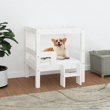 Lit Pour Chien 55,5X53,5X60 Cm Bois De Pin Solide